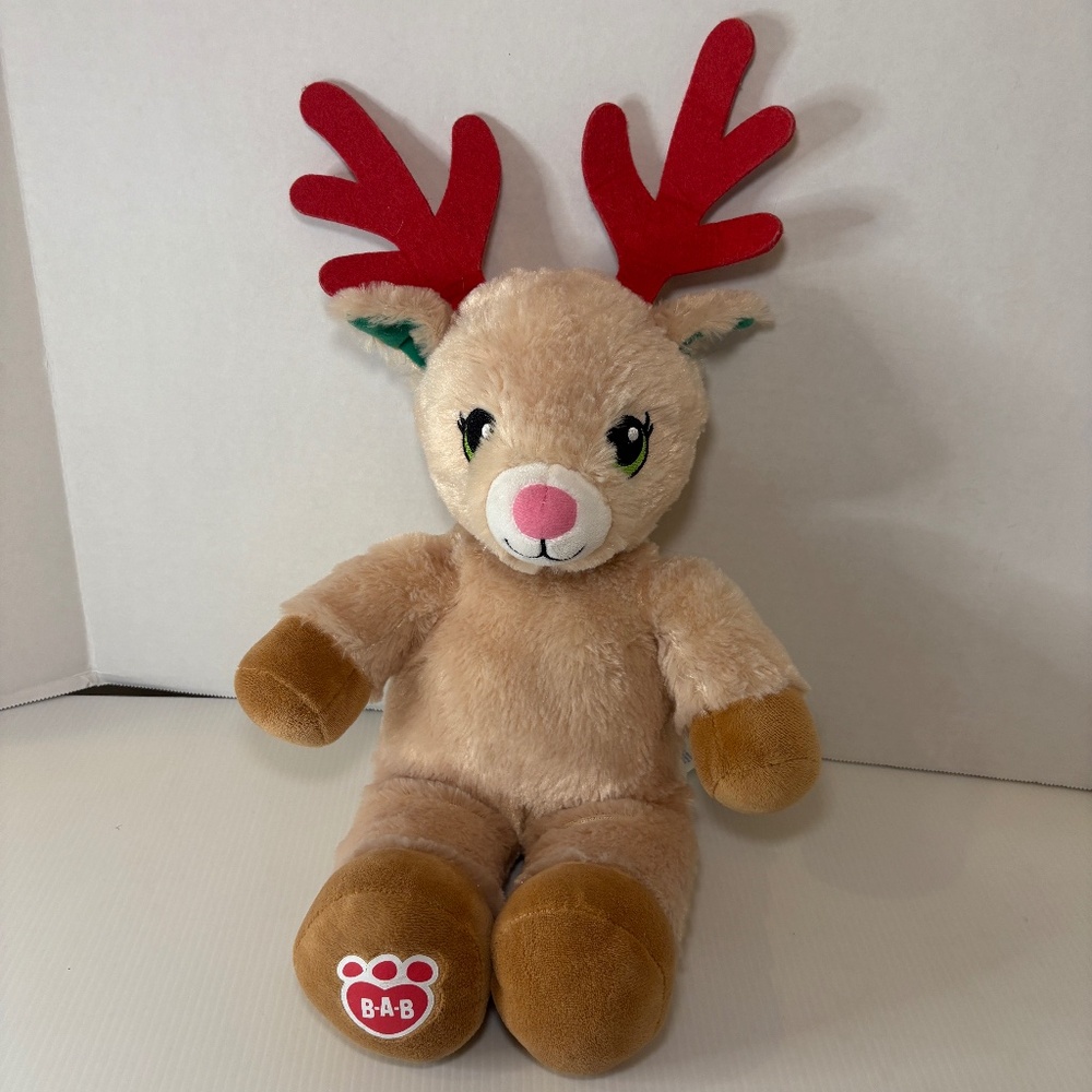 BAB Build a Bear Jolly Reindeer 16" Plush Stuffed Animal Toy Christmas